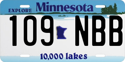 MN license plate 109NBB