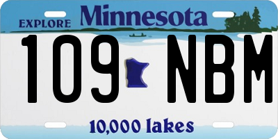MN license plate 109NBM