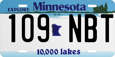 MN license plate 109NBT