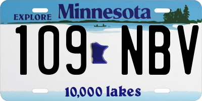 MN license plate 109NBV