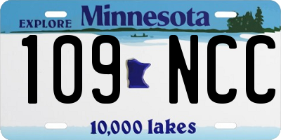MN license plate 109NCC