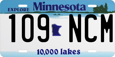 MN license plate 109NCM
