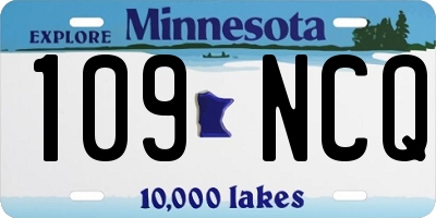 MN license plate 109NCQ