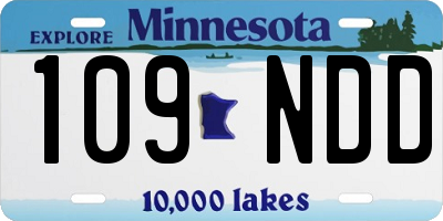 MN license plate 109NDD