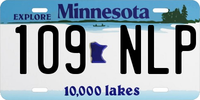 MN license plate 109NLP