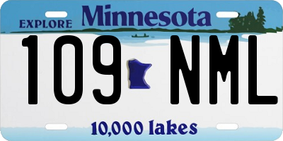 MN license plate 109NML