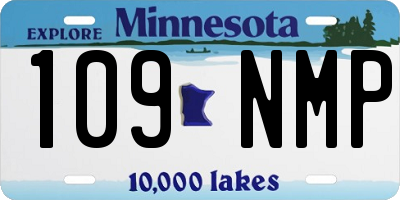 MN license plate 109NMP
