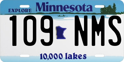 MN license plate 109NMS