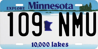 MN license plate 109NMU