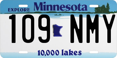 MN license plate 109NMY