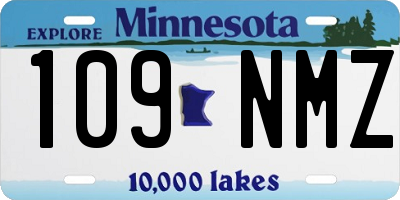 MN license plate 109NMZ