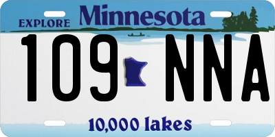 MN license plate 109NNA