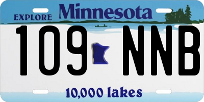 MN license plate 109NNB
