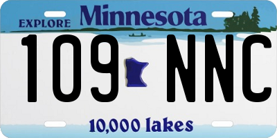 MN license plate 109NNC