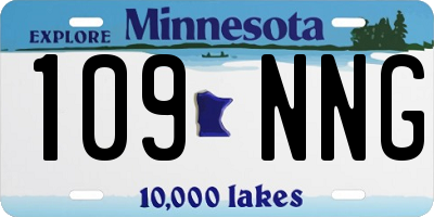 MN license plate 109NNG