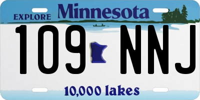 MN license plate 109NNJ