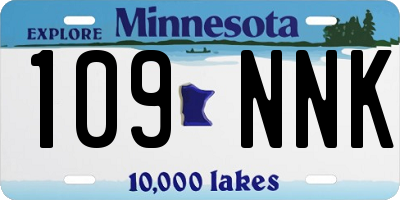 MN license plate 109NNK
