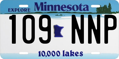 MN license plate 109NNP
