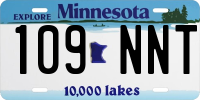 MN license plate 109NNT