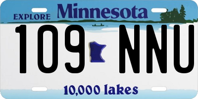 MN license plate 109NNU