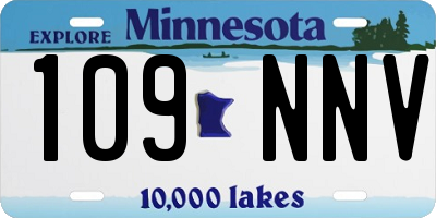 MN license plate 109NNV