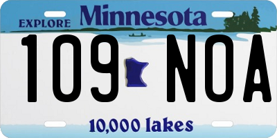 MN license plate 109NOA