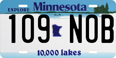 MN license plate 109NOB