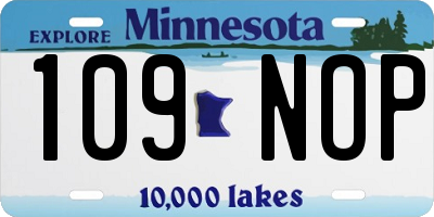 MN license plate 109NOP