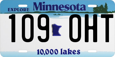 MN license plate 109OHT