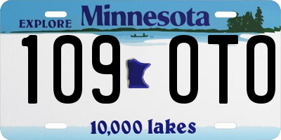 MN license plate 109OTO