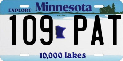 MN license plate 109PAT