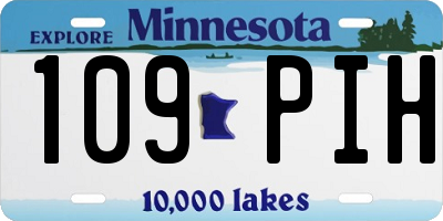 MN license plate 109PIH