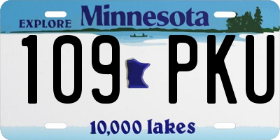 MN license plate 109PKU