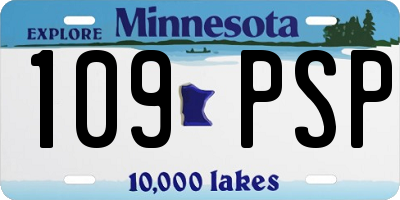 MN license plate 109PSP