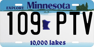 MN license plate 109PTV
