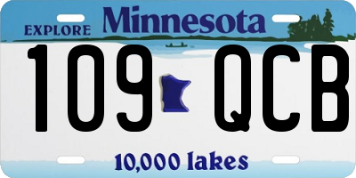 MN license plate 109QCB