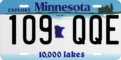 MN license plate 109QQE