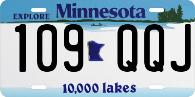 MN license plate 109QQJ