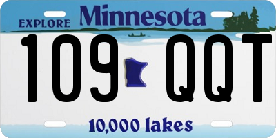 MN license plate 109QQT