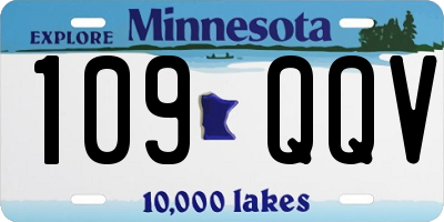 MN license plate 109QQV
