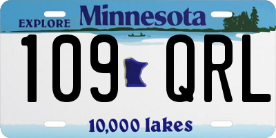MN license plate 109QRL