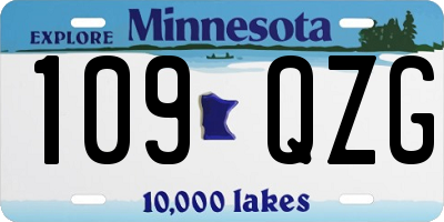 MN license plate 109QZG