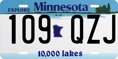 MN license plate 109QZJ