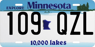 MN license plate 109QZL