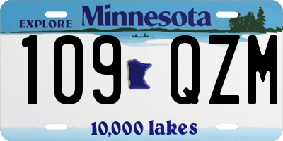 MN license plate 109QZM