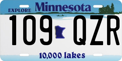 MN license plate 109QZR