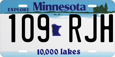 MN license plate 109RJH