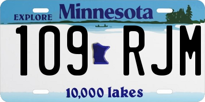MN license plate 109RJM