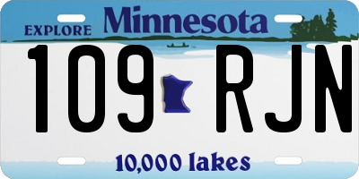 MN license plate 109RJN