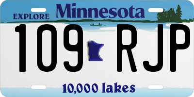 MN license plate 109RJP